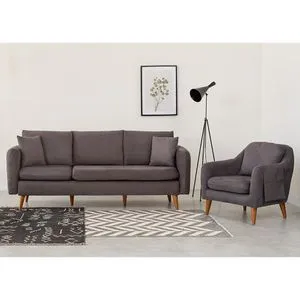 Sofia-TKM01-1501 Anthracite Sofa Set