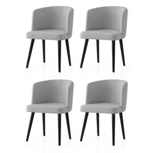 Soft - 4101 V4 Crno-Siva Stolica Set (4 Komada)