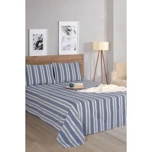 Soft Line - Plavi Dvostruki Set Posteljine