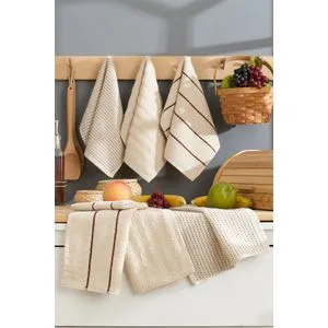 Sofya - Beige Beige Wash Towel Set (6 Pieces)