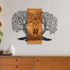 Sogno Forestale -5 BlackWalnut Decorative Wooden Wall Accessory