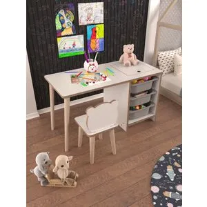 Soho - Radni Sto u Belom i Sivoj Boji