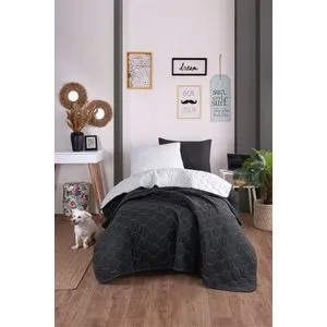 Solid - Black, Grey Black
Grey Single Bedspread Set