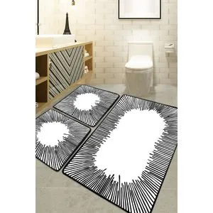 Somber - Ecru Set Tepiha za Kupatilo (3 Komada)