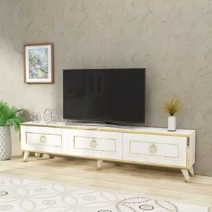 Sona - White, Gold White
Gold TV Stand
