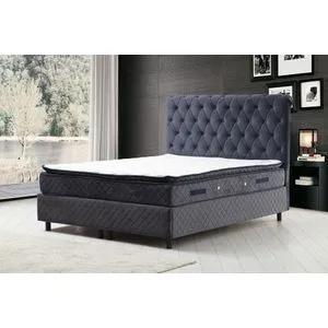 Sonata Set 140 x 200 v2 - Dupli Madrac, Osnova i Uzglavlje u Antracit Boji