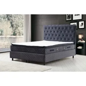 Sonata Set 160 x 200 v2 - Dupli Madrac, Osnova i Uzglavlje u Antracit Boji