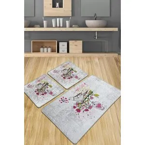 Songs Djt Multicolor Bathmat Set (3 Pieces)