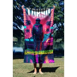 Speed Way 90 Multicolor Beach Towel