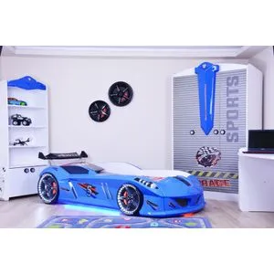 Speedy - Blue Multicolor Car Bed