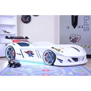 Speedy - White Multicolor Car Bed