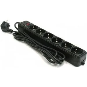 SPG6-B-15 (3G1.5) ** Gembird produzni kabl sa zastitom 6 uticnica(3x1.5mm,16A,3500W)4.5m black (663)