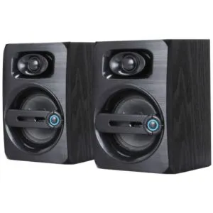 SPK-B23 * Gembird Stereo zvucnici black Wood, 2.5 inch, 6W RMS (2x3W) USB pwr, volume control, 3,5mm