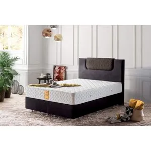 Spring 180x200 cm Double SizeMemory Foam andSpring Mattress White Mattress