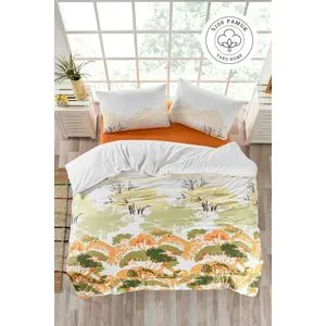 Spring White
Orange
Green Ranforce Single Quilt Cover Set (DE)