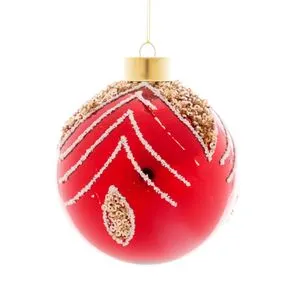 Staklena crvena kugla. D.8CM