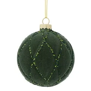 Staklena kugla sa plišom zelena D.8CMCM