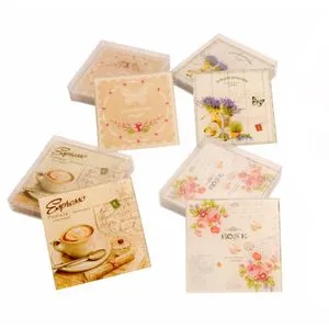 Stakleni podmetači za čašu, 11cm set/4  489371