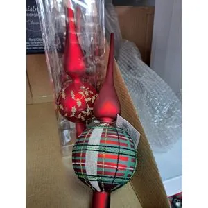 Stakleni vrh za jelku, D8X29CM