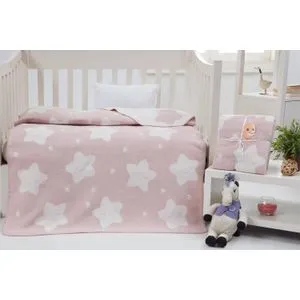 Star - Light Pink Light Pink Baby Blanket