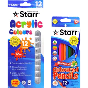 Starr I set — tempere 12 ml i drvene boje