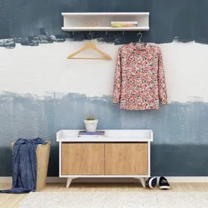 Stato Oak - Stalak za cipele i zidni kukice