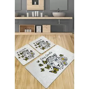 Stay Gentle Djt Multicolor Bathmat Set (3 Pieces)
