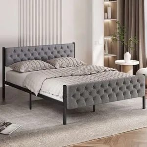 Stil 160x200 Grey Double Bedstead