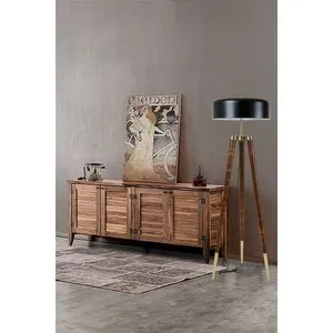 Stil Ceviz Lambader Siyah Büyük Retro 8 Başlıklı Black
Walnut Floor Lamp