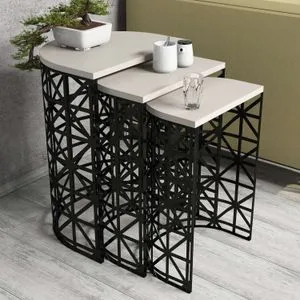 Stil Metal Ferforje - Cream Cream
Black Nesting Table (3 Pieces)