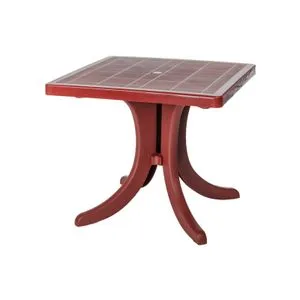 Sto plastični kockasti Orlando 80x80 - bordo
