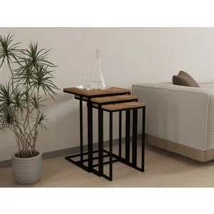 Stoli - Atlantic Atlantic Pine
Black Nesting Table (3 Pieces)