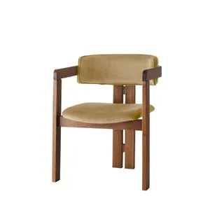 Stolica CO - 027 od orahovog drveta u svetloj taupe boji