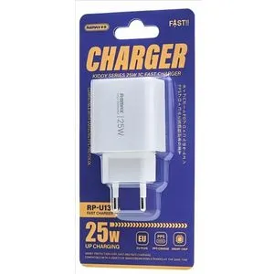 Strujni Fast punjac Kiddy 1 xTIP C 25W RP-U137, beli REMAX