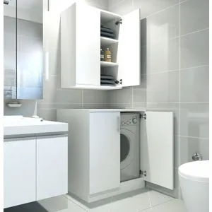 Su - White White Bathroom Cabinet