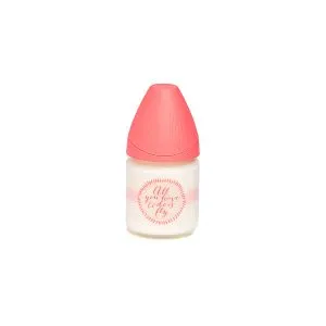 Suavinex Flašica Staklena 120Ml 3P S Tamno Roze