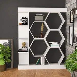 Sueno - White White Bookshelf