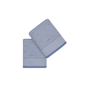 Sultan - Blue Blue Hand Towel Set (2 Pieces)