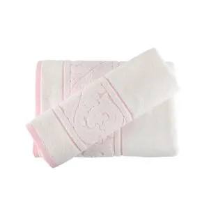 Sultan - Set Peškira u Beloj i Roze Boji (2 Komada)