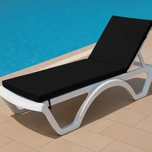 Sunny - Black Black Sunlounger Cushion