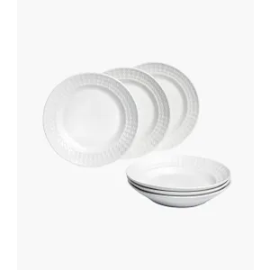 SUNTUN SET DUBOKIH TANJIRA 6 KOM BELI - SCULPTOR