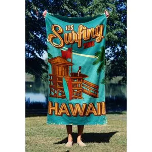 Surfing Time Hawaii 90 Multicolor Beach Towel