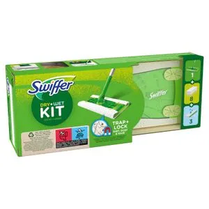 SWIFFER Sweeper osnovni set za čišćenje podova , 1 drška, 8 suvih krpa i 3 vlažne maramice