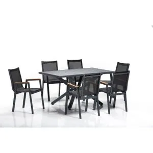 Sydney 1 - Multicolor Multicolor Garden Table & Chairs Set (7 Pieces)