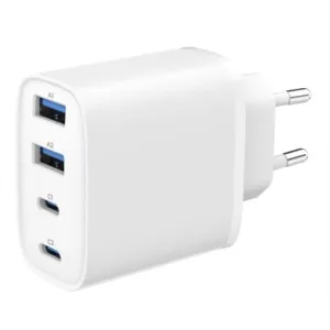 TA-UC-2A2C-PD40-01-W Gembird 4-port 40 W GaN USB PowerDelivery fast charger, white