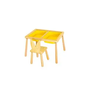 Table and Chair - Yellow Yellow Kid's Table Set