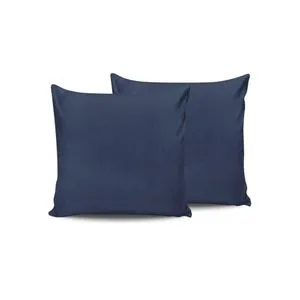 Tamno Plava Posteljina za Jastuke (Set od 2 komada)