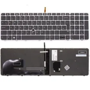 Tastatura za laptop HP EliteBook 750 G3 850 G3 G4 sa pozadisnkim osvetljenjem i gumbom