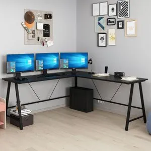 Team L - Black Black Study Desk