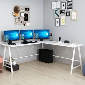 Team L - White White Study Desk